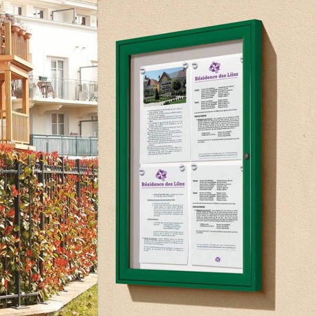 Cyclone External Noticeboard with Painted Frame - IP55 Rated
